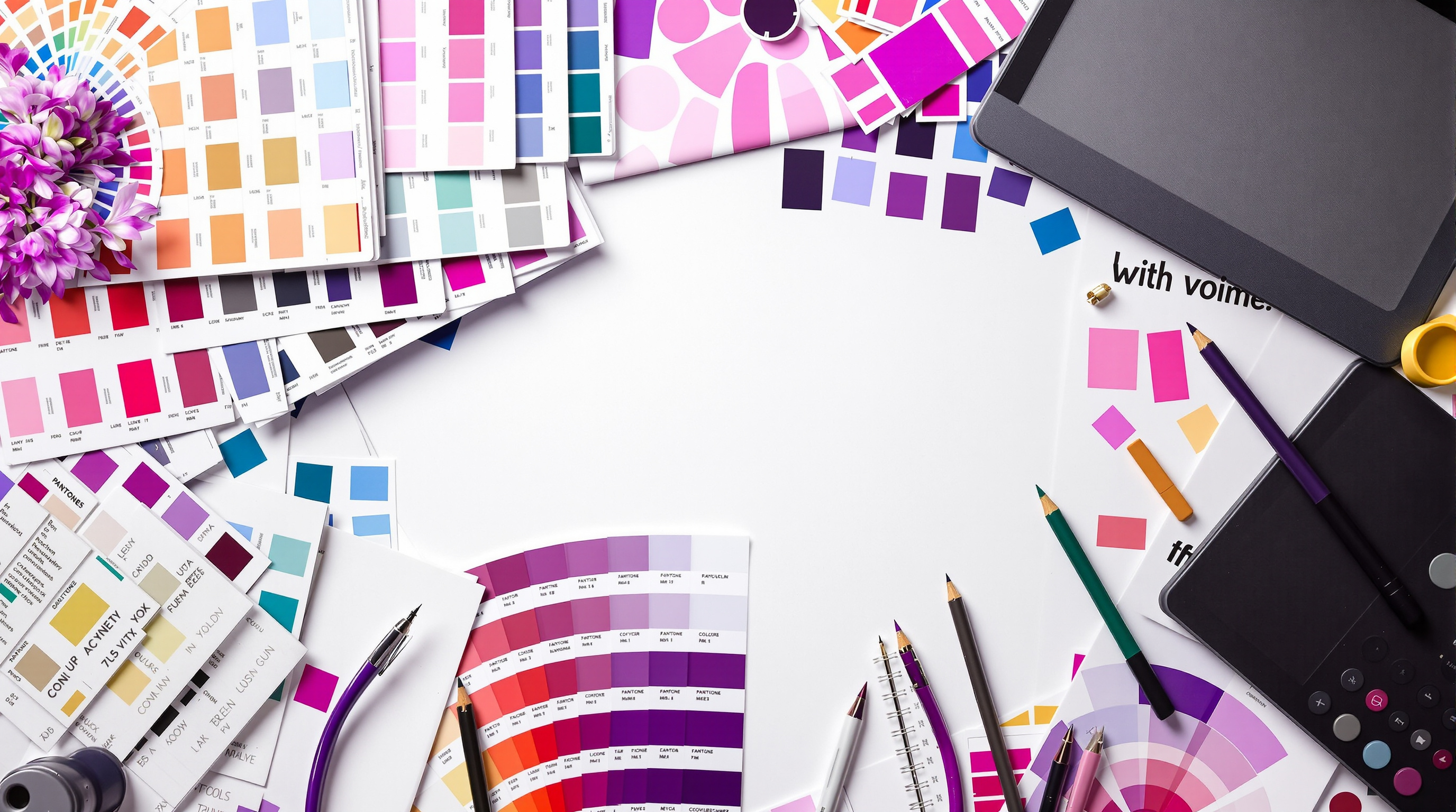 Graphic design tools and color swatches